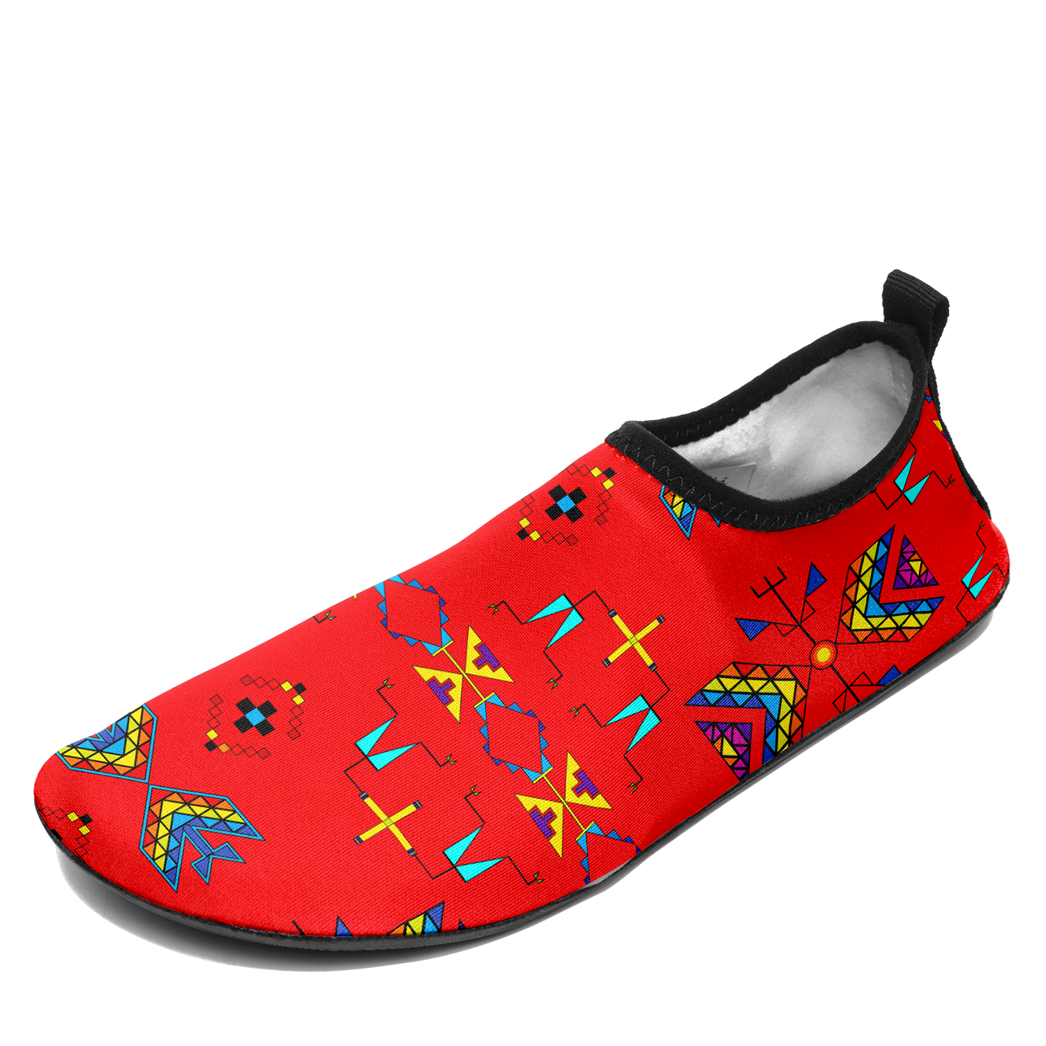 Diamond in the Bluff Red Kid's Sockamoccs Slip On Shoes