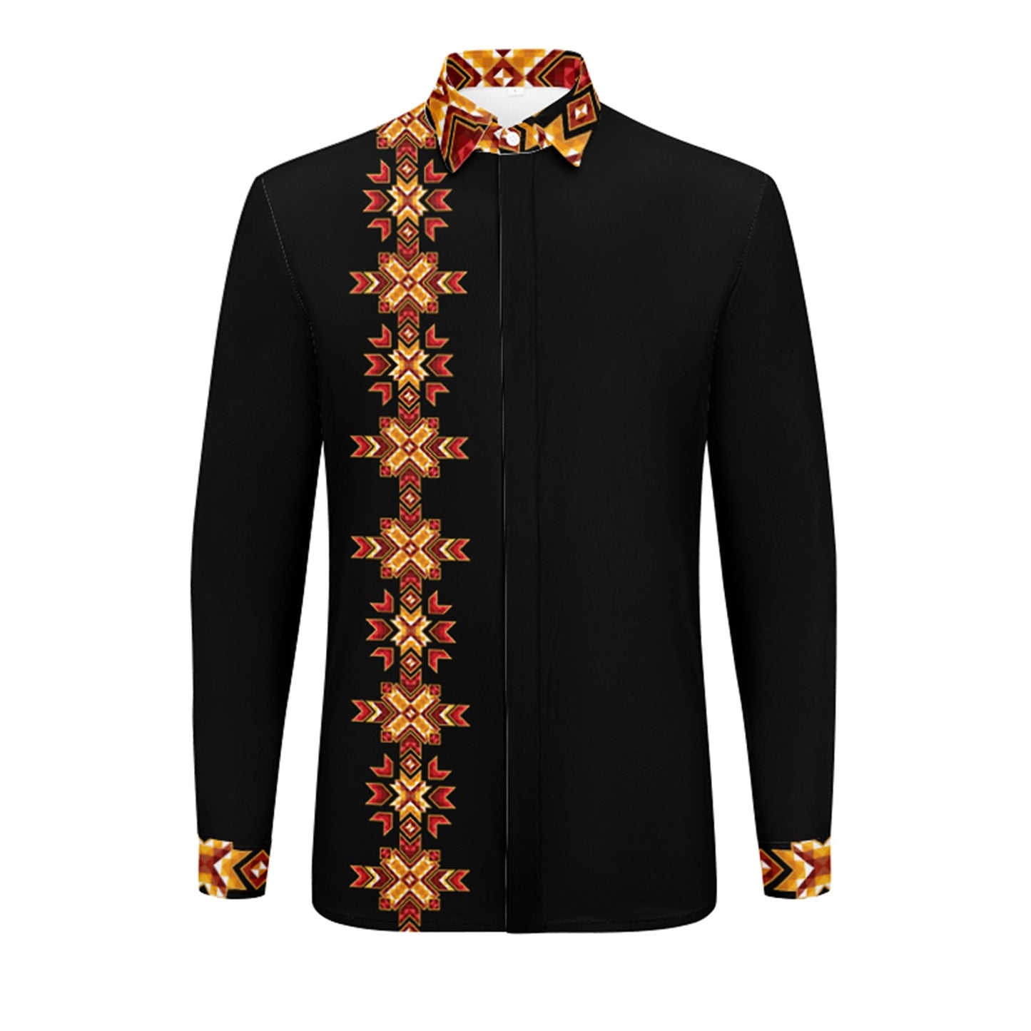 Blanket Strip Ruby Fall Dress Shirt
