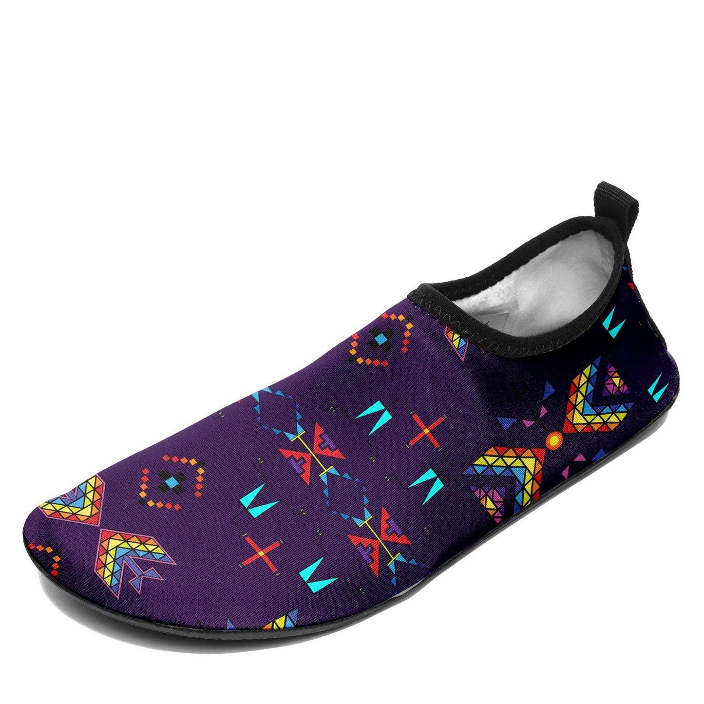 Rainy Chief Rainbow Dark Purple Kid's Sockamoccs