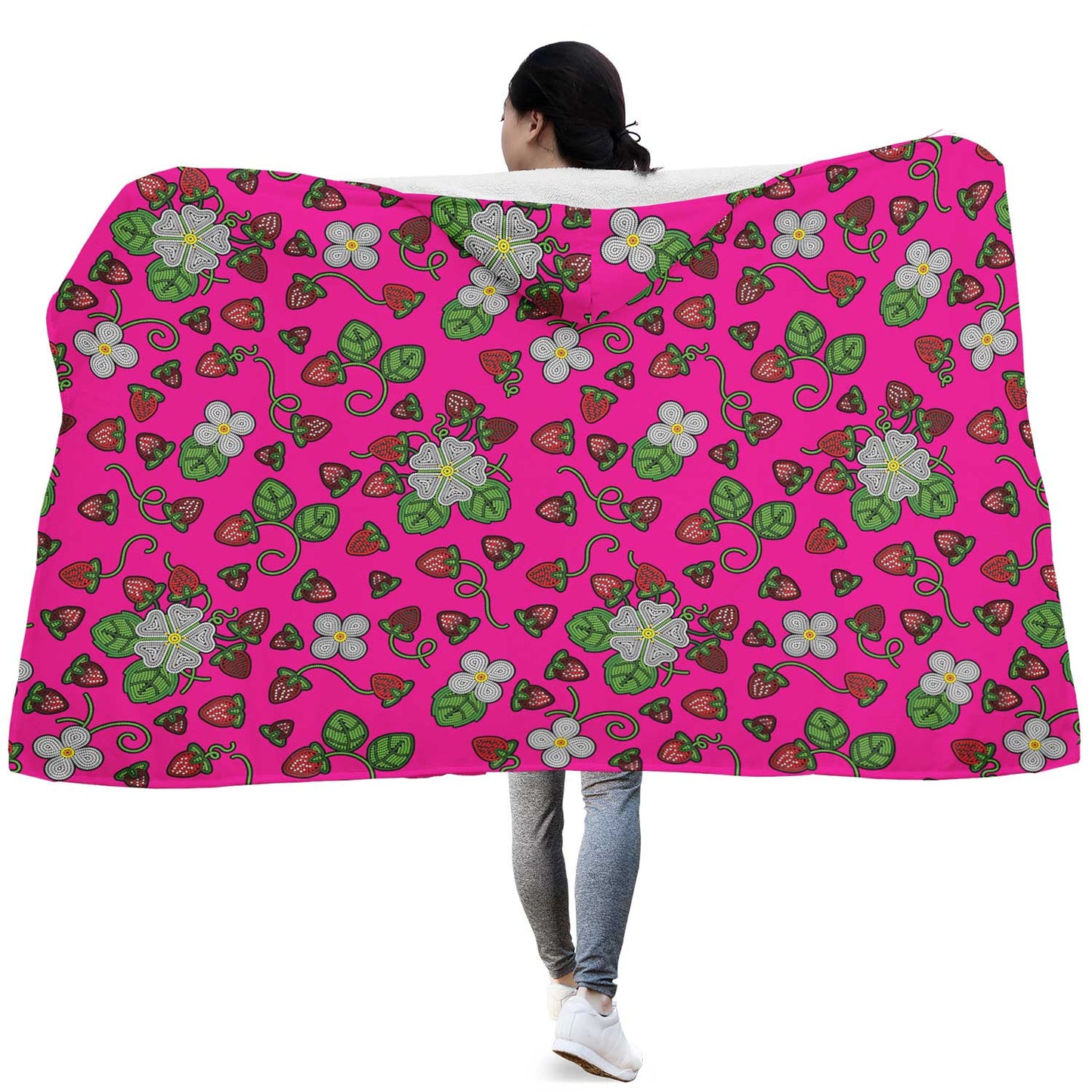 Strawberry Dreams Hooded Blanket