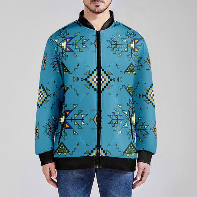 Bear Shield Zippered Collared Lightweight Jacket