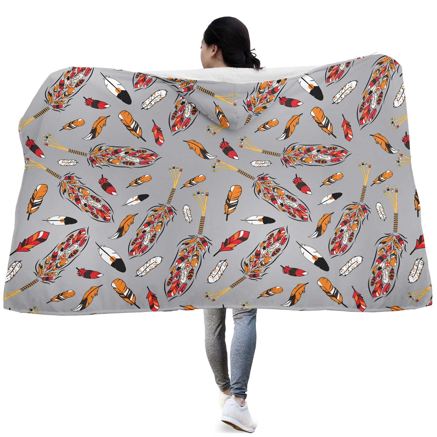 TRD Feather Hooded Blanket