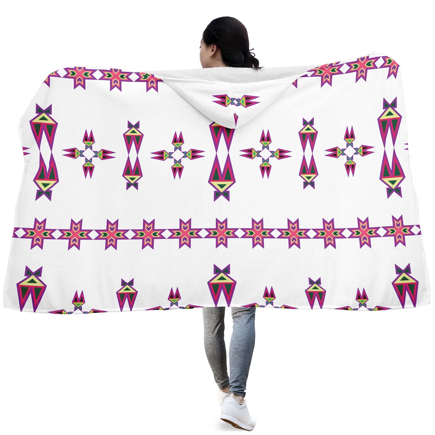 Four Directions Lodge Hooded Blanket