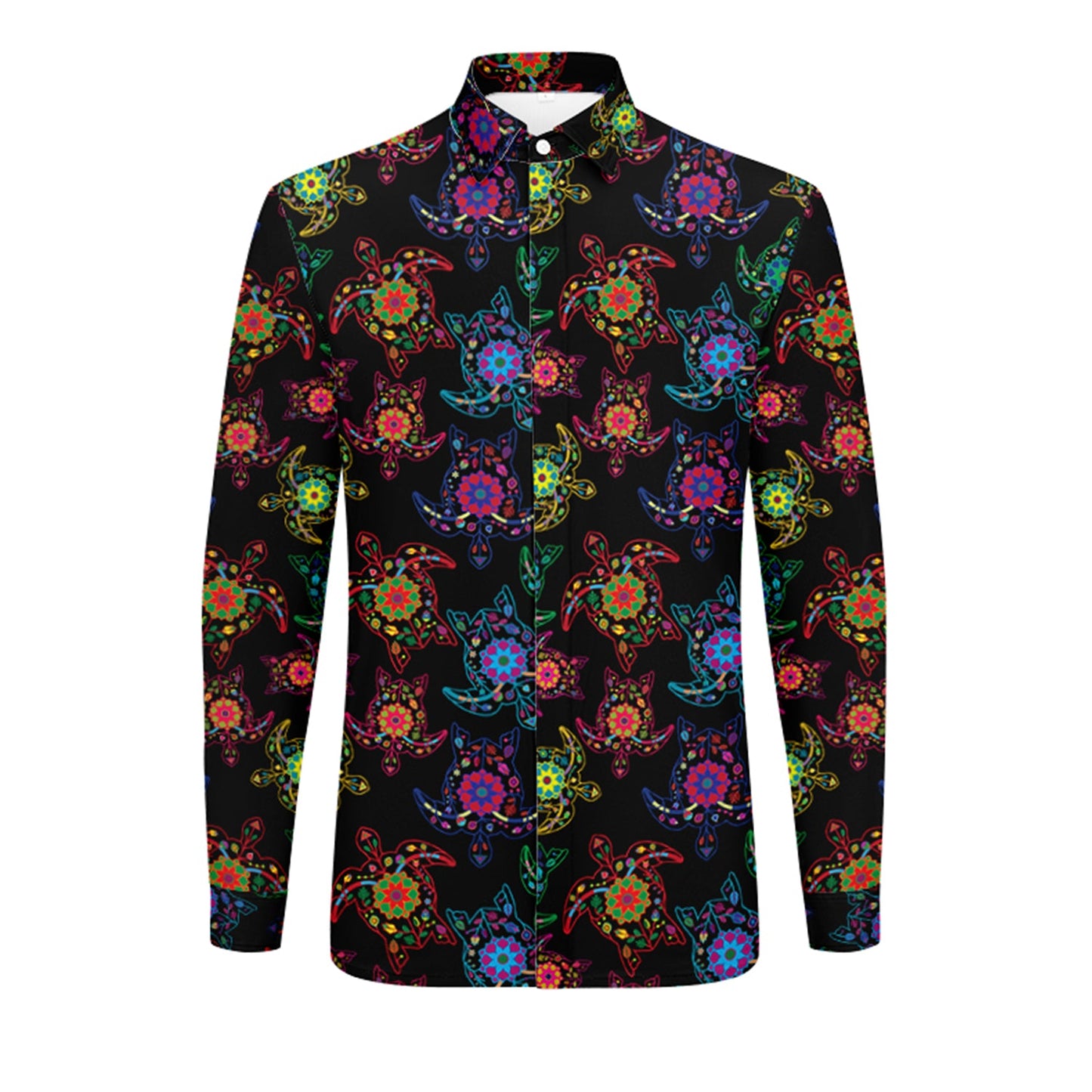 Neon Floral Animals Dress Shirt