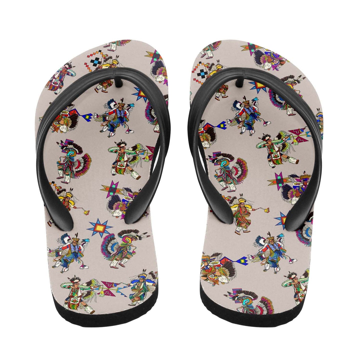 Men's Fancy Dancers Muslin Flip Flops