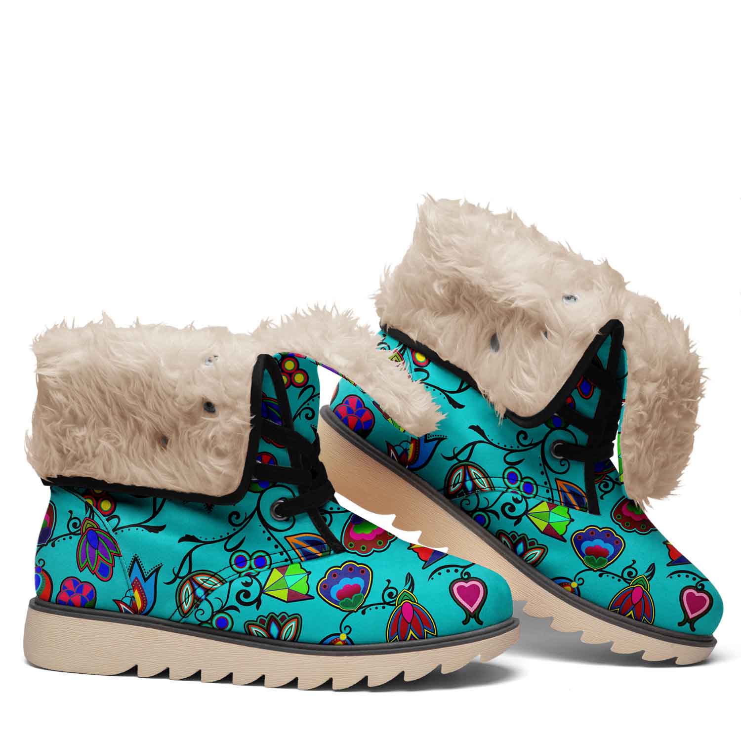 Rainy Chief Rainbow Night Lake Polar Winter Boots