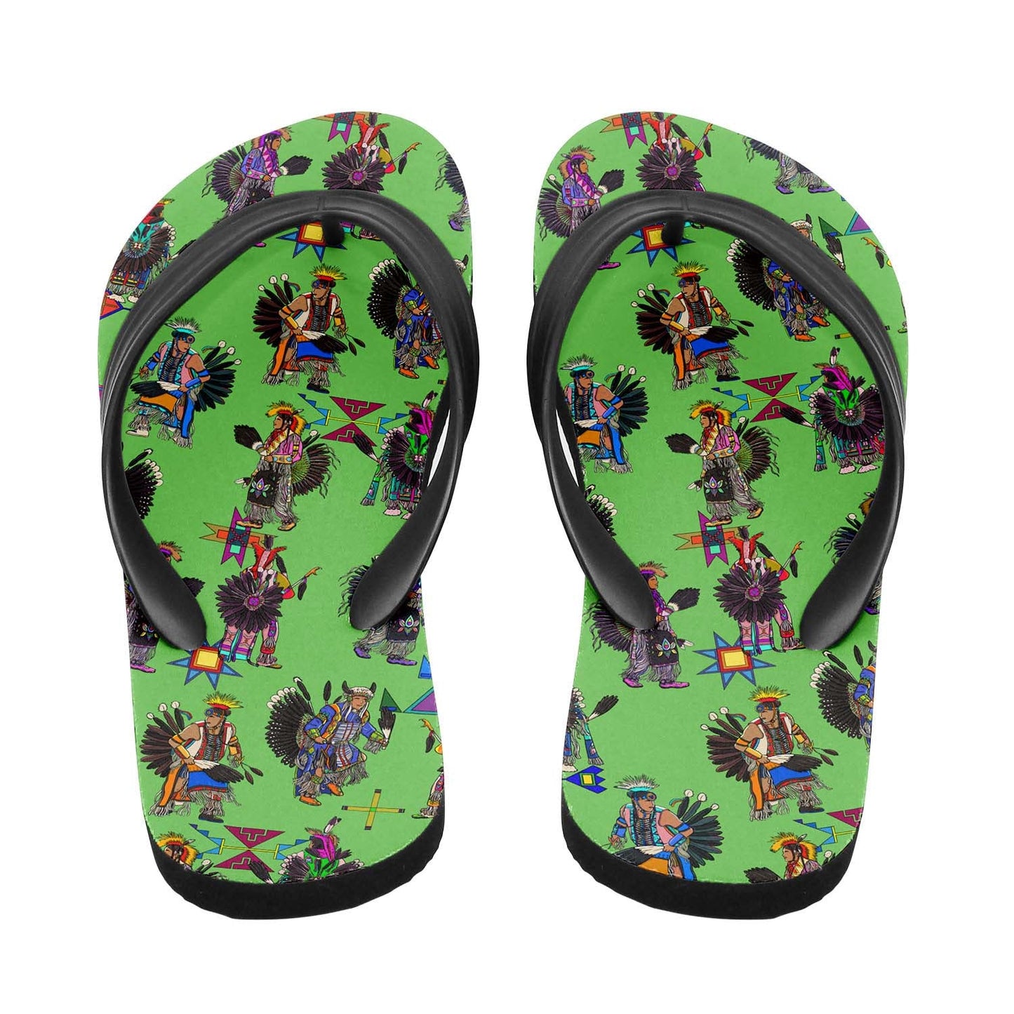Men's Tradish Dancers Green Flip Flops