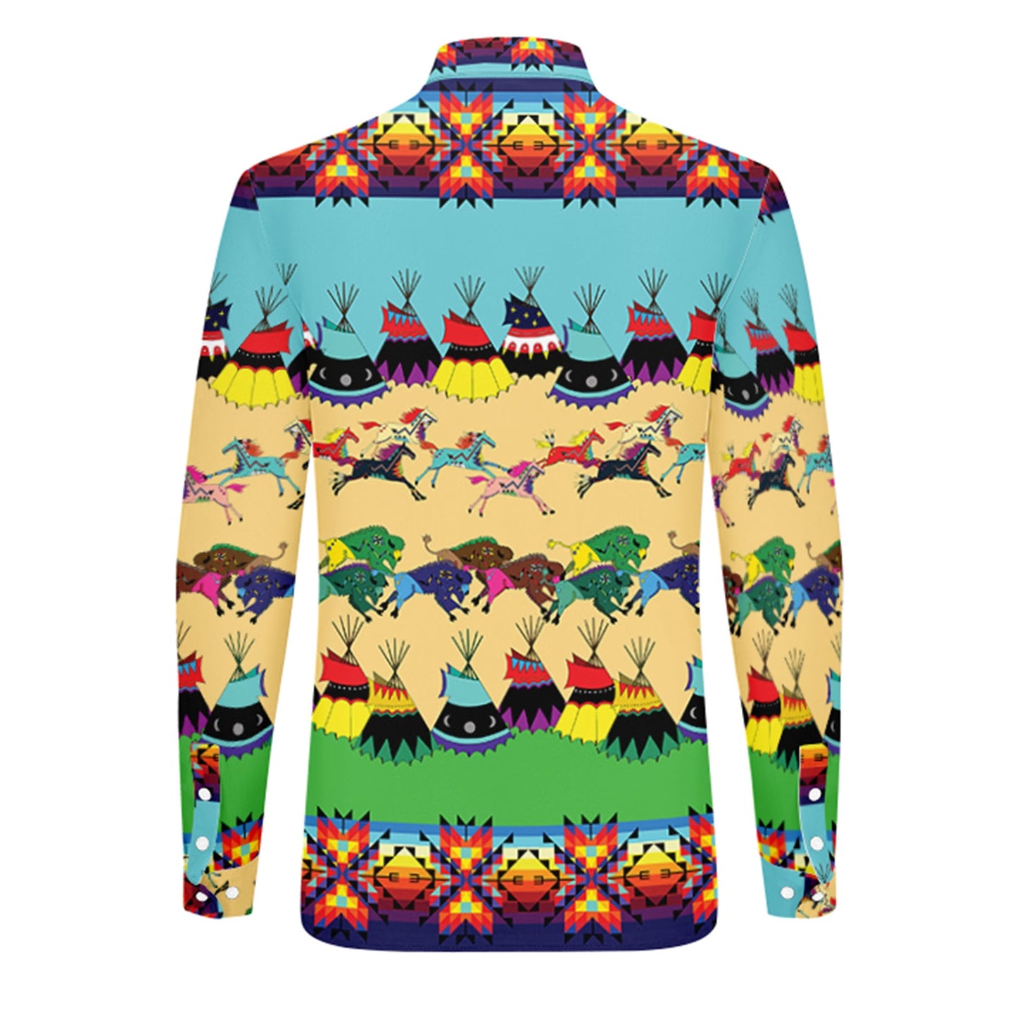 Horses and Buffalo Dress Shirt