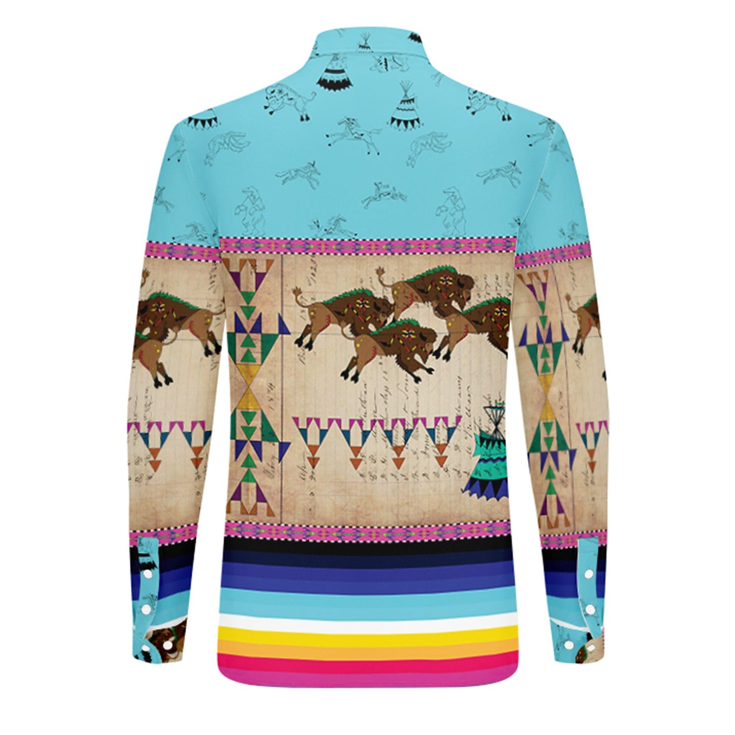 Buffalos Running Sky Dress Shirt