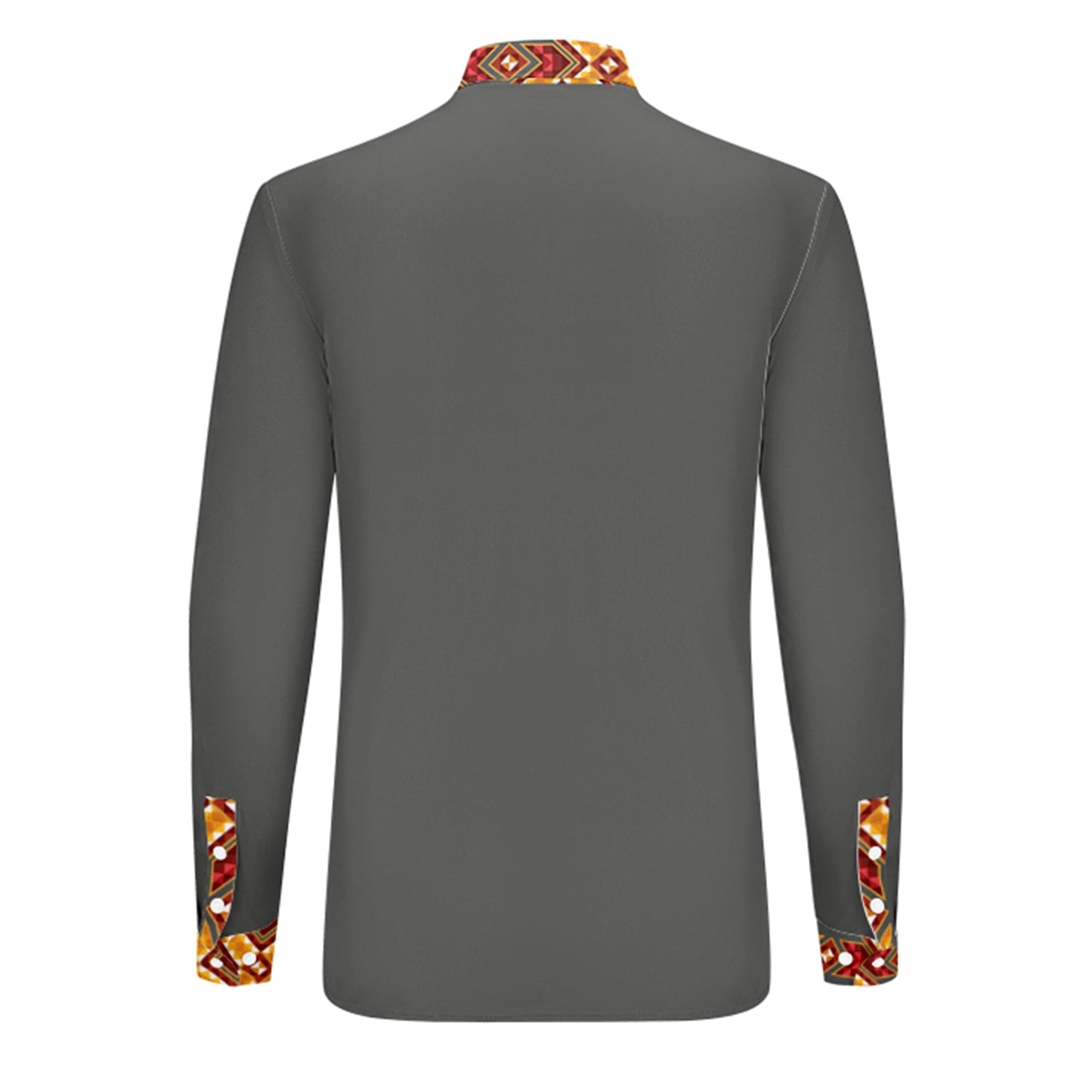 Blanket Strip Ruby Fall Grey Dress Shirt