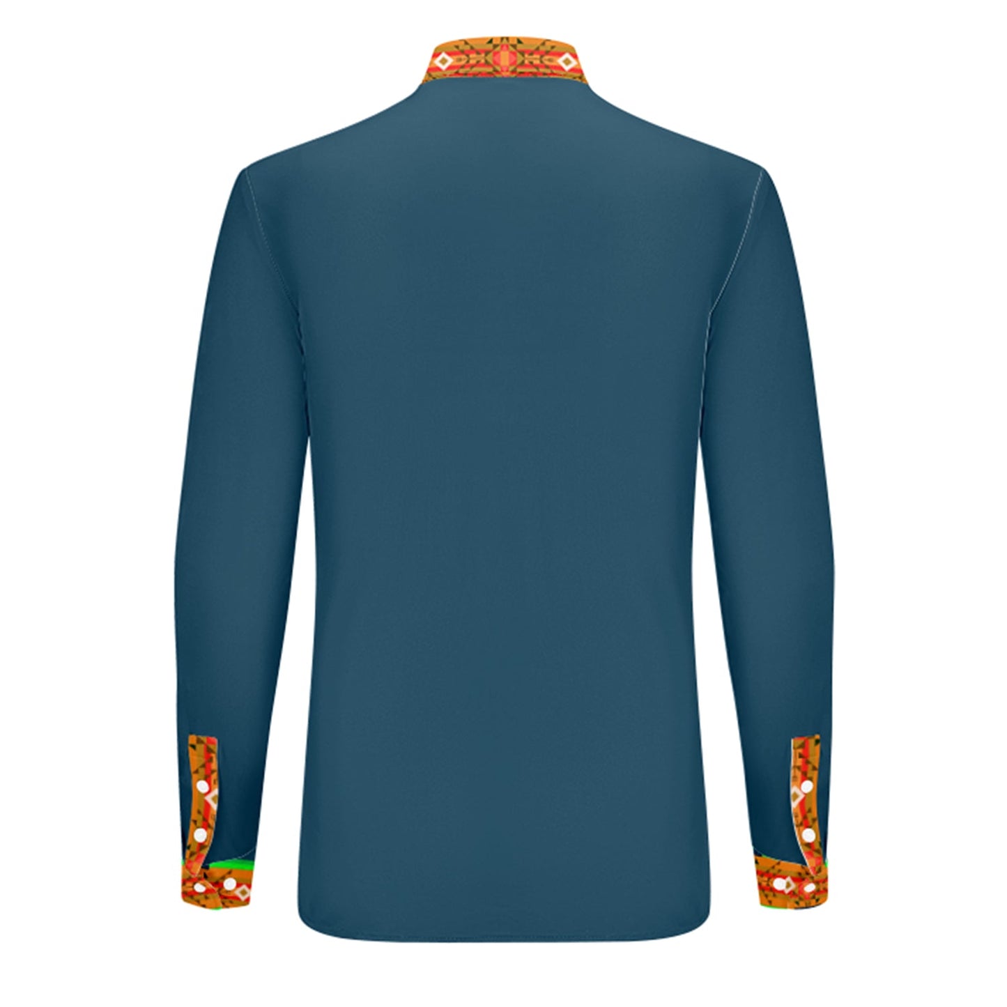 Denim Blanket Strip Dress Shirt