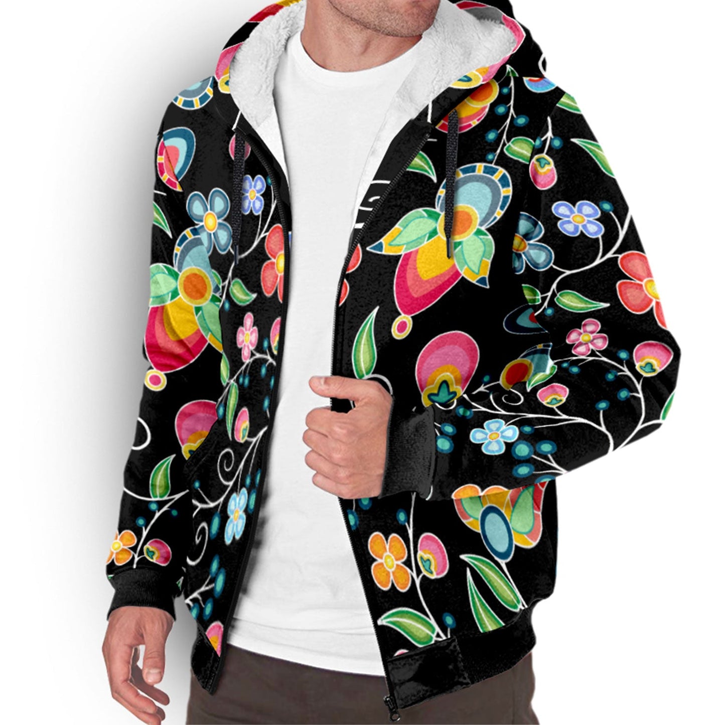 Floral Bounty Sherpa Hoodie