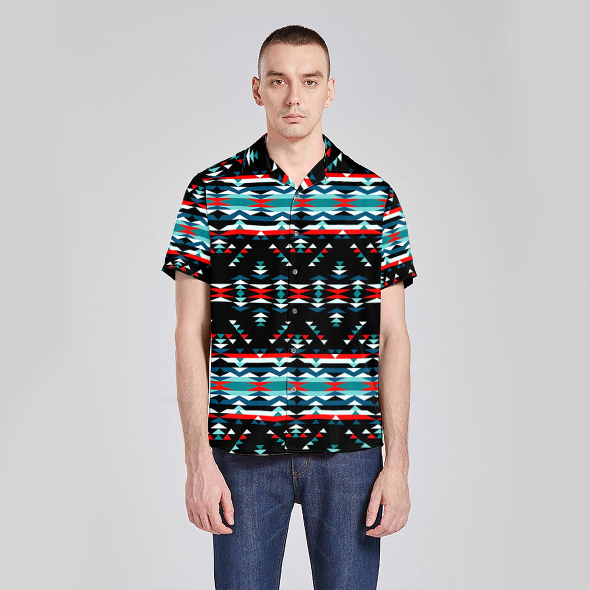 Visions of Peaceful Nights Silky Button Up – Men's Silky Button Up Shirt by 49 Dzine