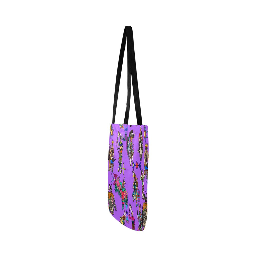 Grand Entry Dancers Purple Reusable Shopping Bag