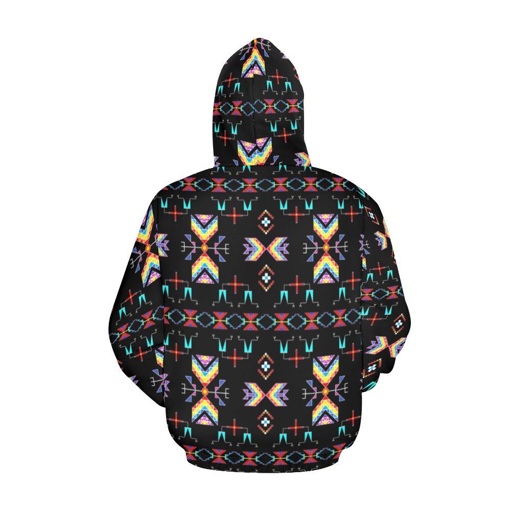 Rainy Chief Rainbow Black Hoodie for Men