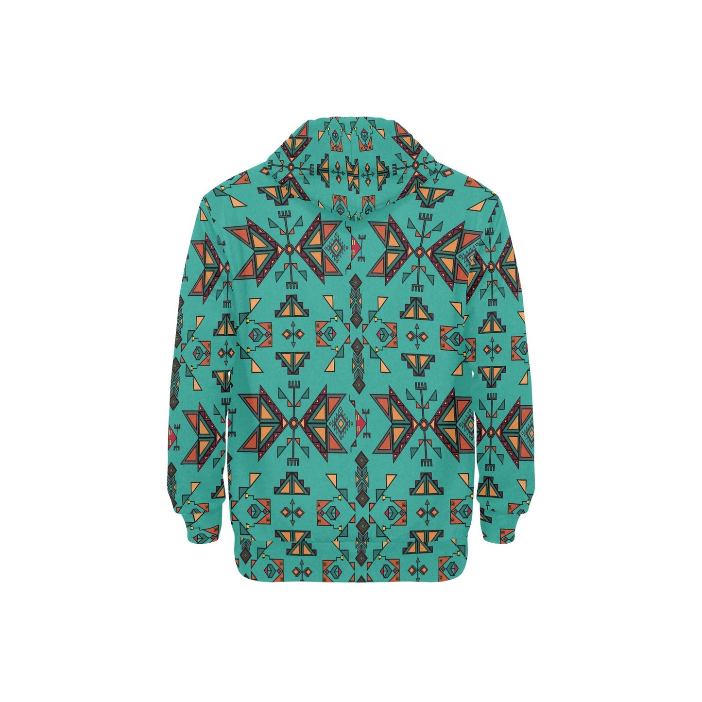 Arrow Dawn Turquoise Men's Long Sleeve Fleece Hoodie