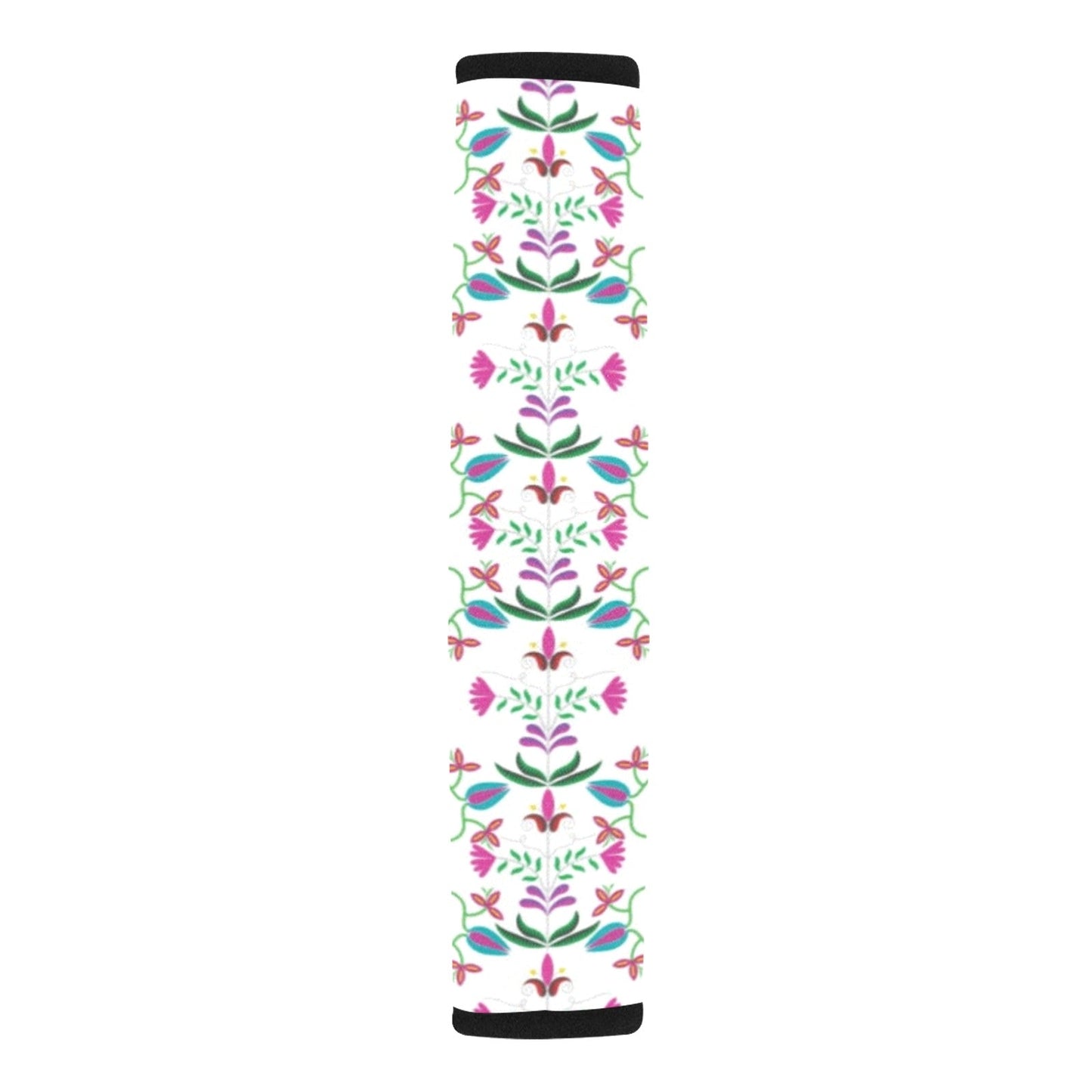 Quilled Divine White Seat Belt Cover