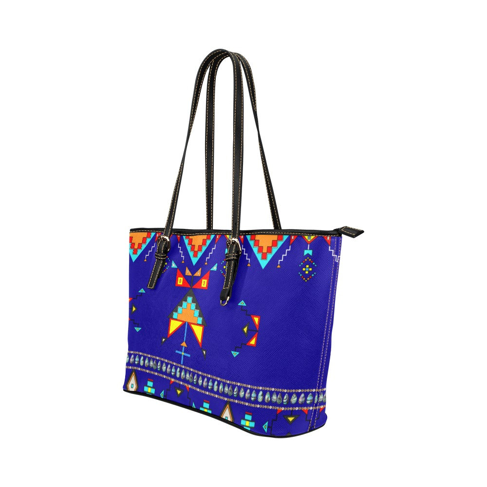 Sentinel of the Plains Navy Leather Tote
