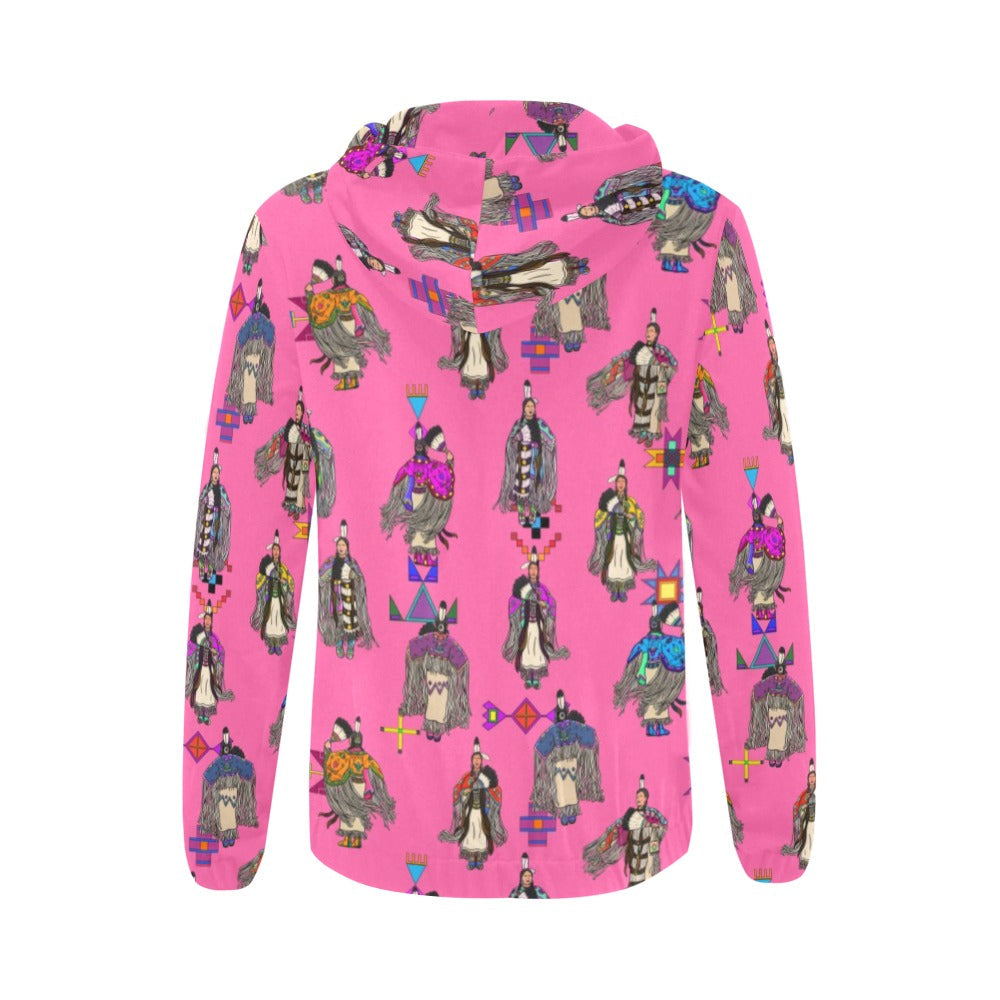 Women's Tradish Dancers Pink Full Zip Hoodie for Women