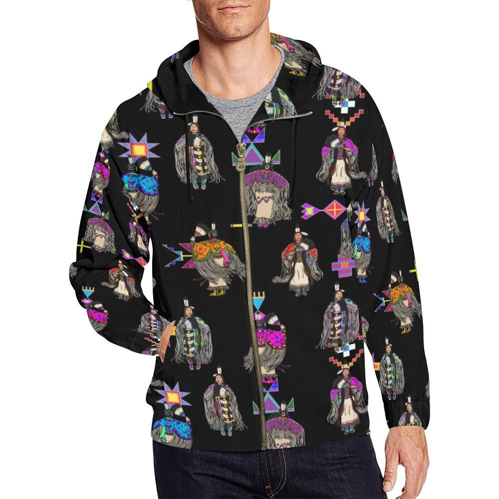 Women's Tradish Dancers Men's Zipper Hoodie