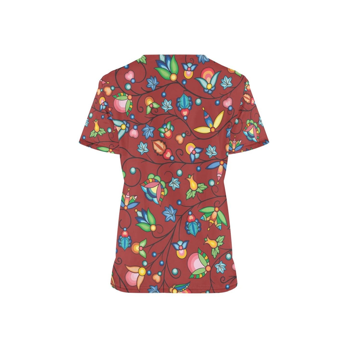 Prairie Plains Spirit Red Scrub Top