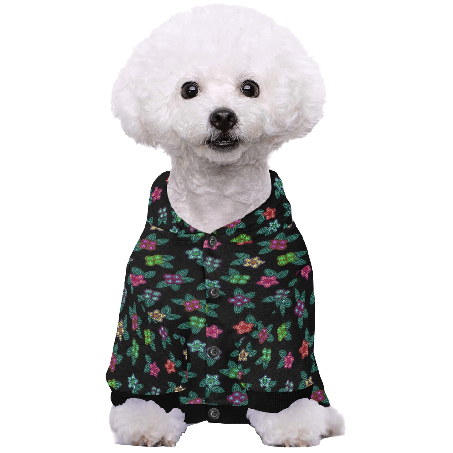 Berry Flowers Pet Dog Hoodie