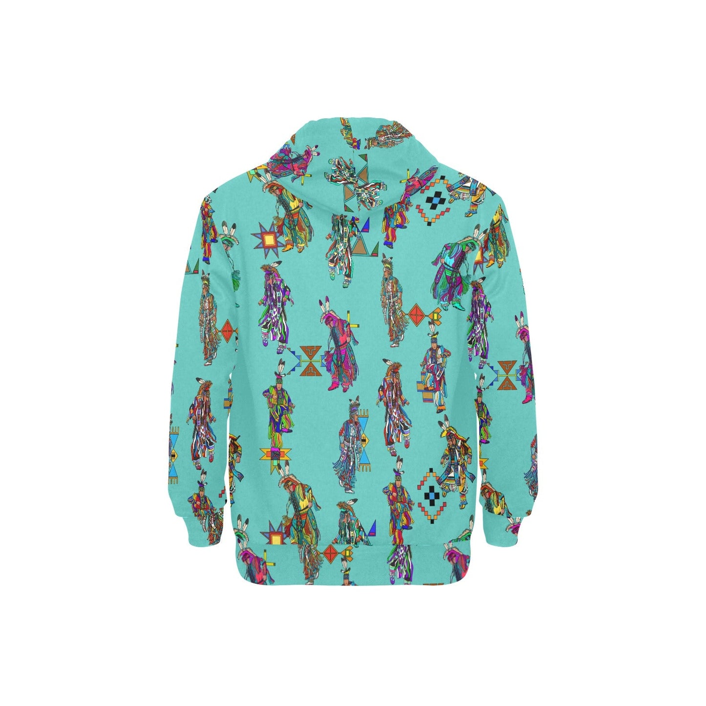 Men's Grass Dancers Eggshell Blue Men's Long Sleeve Fleece Hoodie