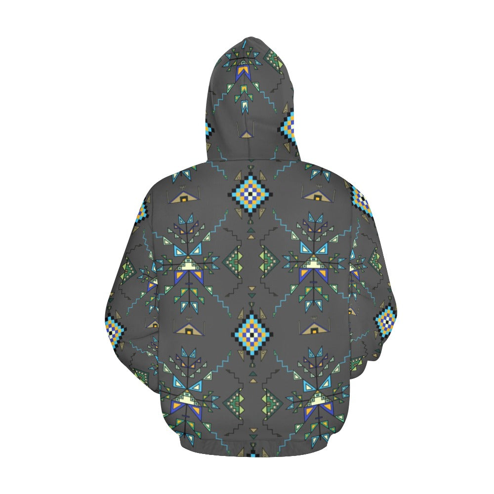 Bear Shield Gray Hoodie for Women