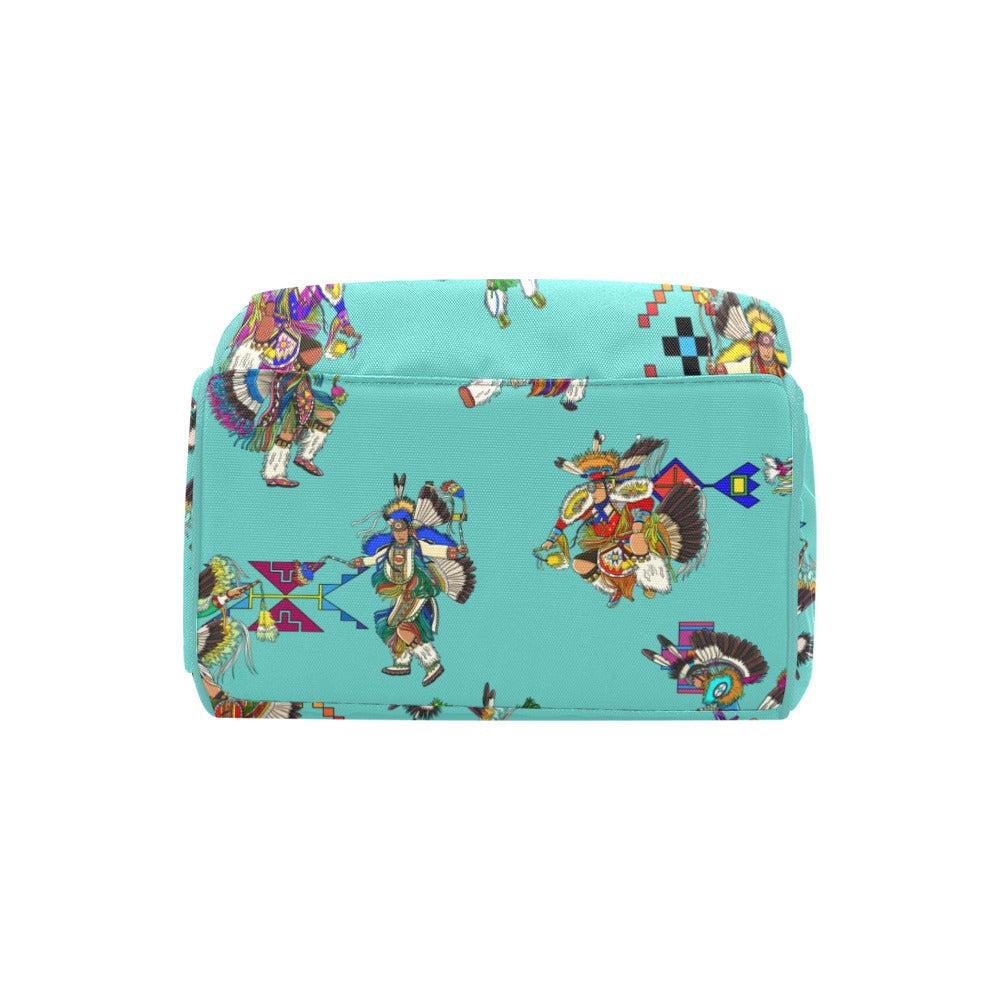 Men's Fancy Dancers Eggshell Blue Multi-Function Diaper Backpack