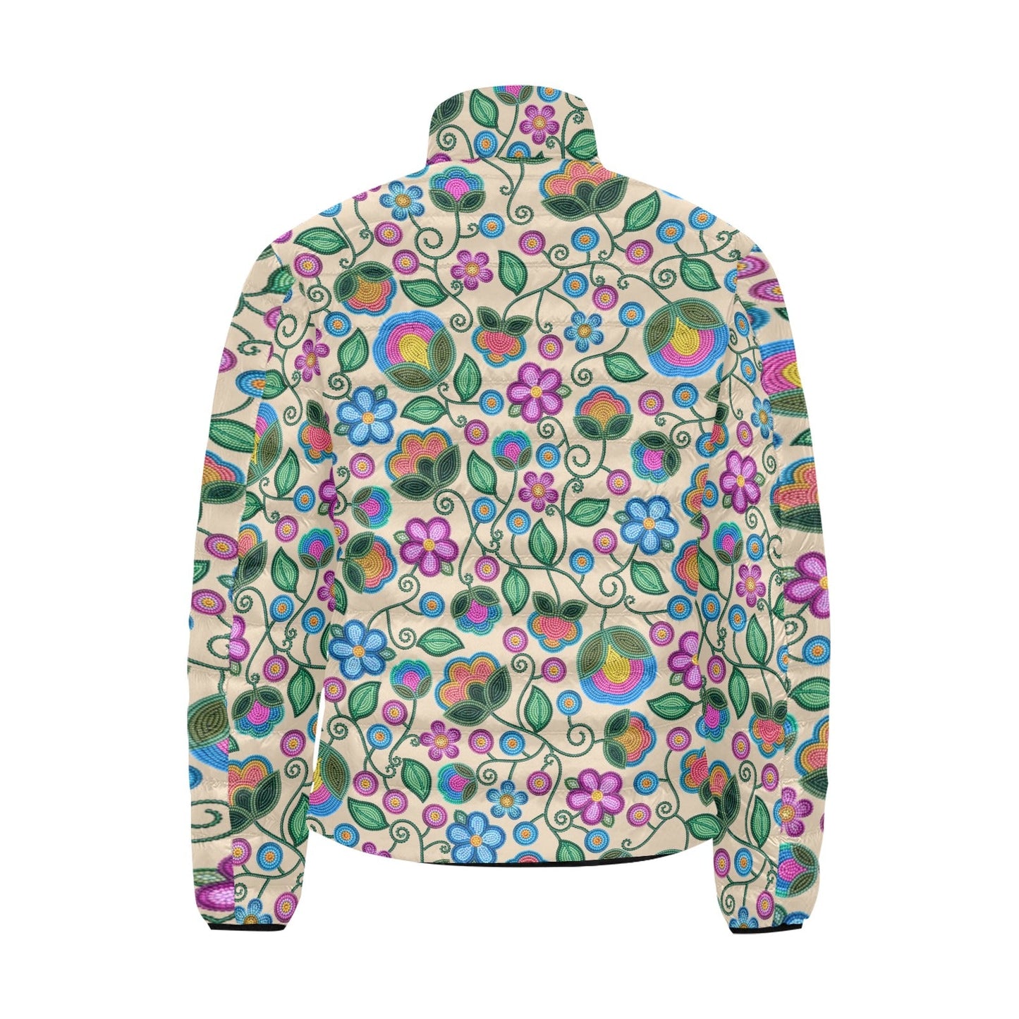 Turquoise Sunbeam Cream Padded Jacket
