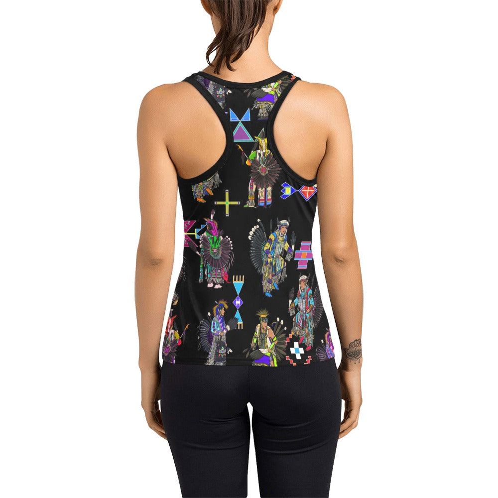 Men's Tradish Dancers Black Women's Racerback Tank Top