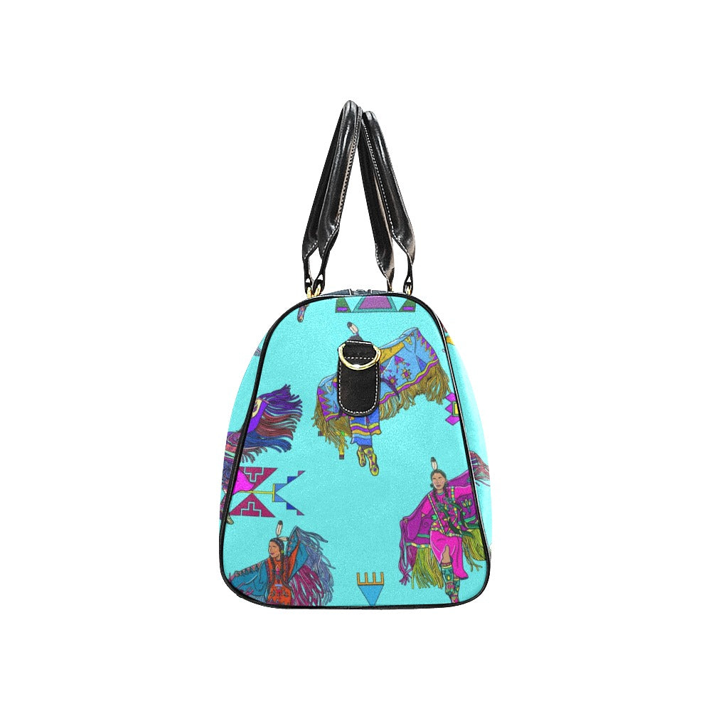 Women's Fancy Dancers Turquoise Large Travel Bag