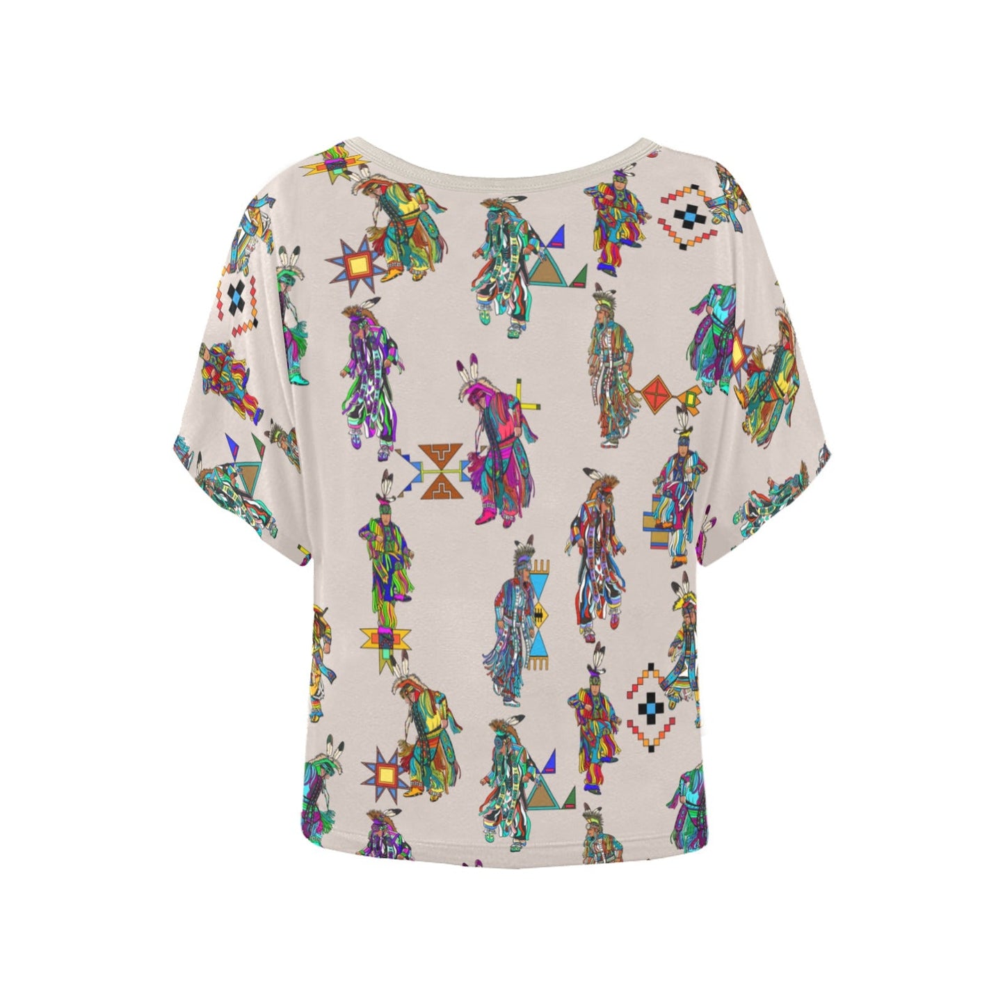 Men's Grass Dancers Muslin Women's Batwing-Sleeved Blouse T shirt