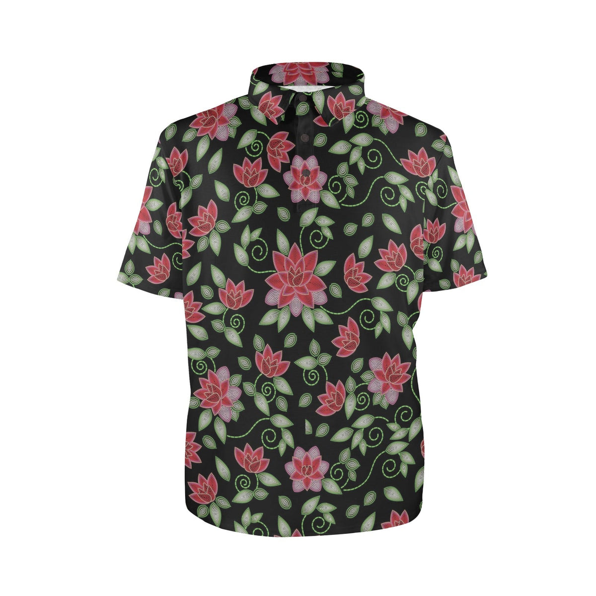 Beaded Rose Polo Shirt