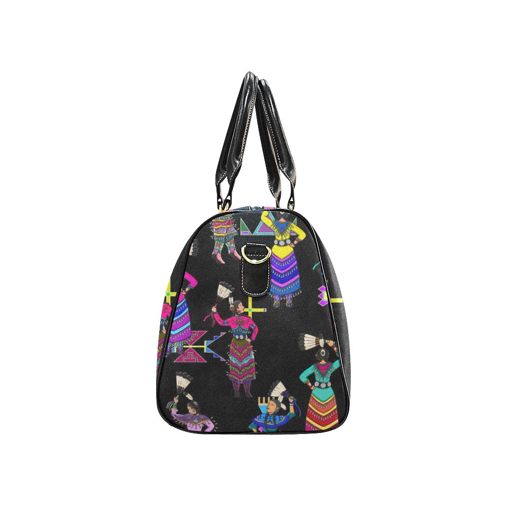 Women's Jingle Dancers Black Small Travel Bag