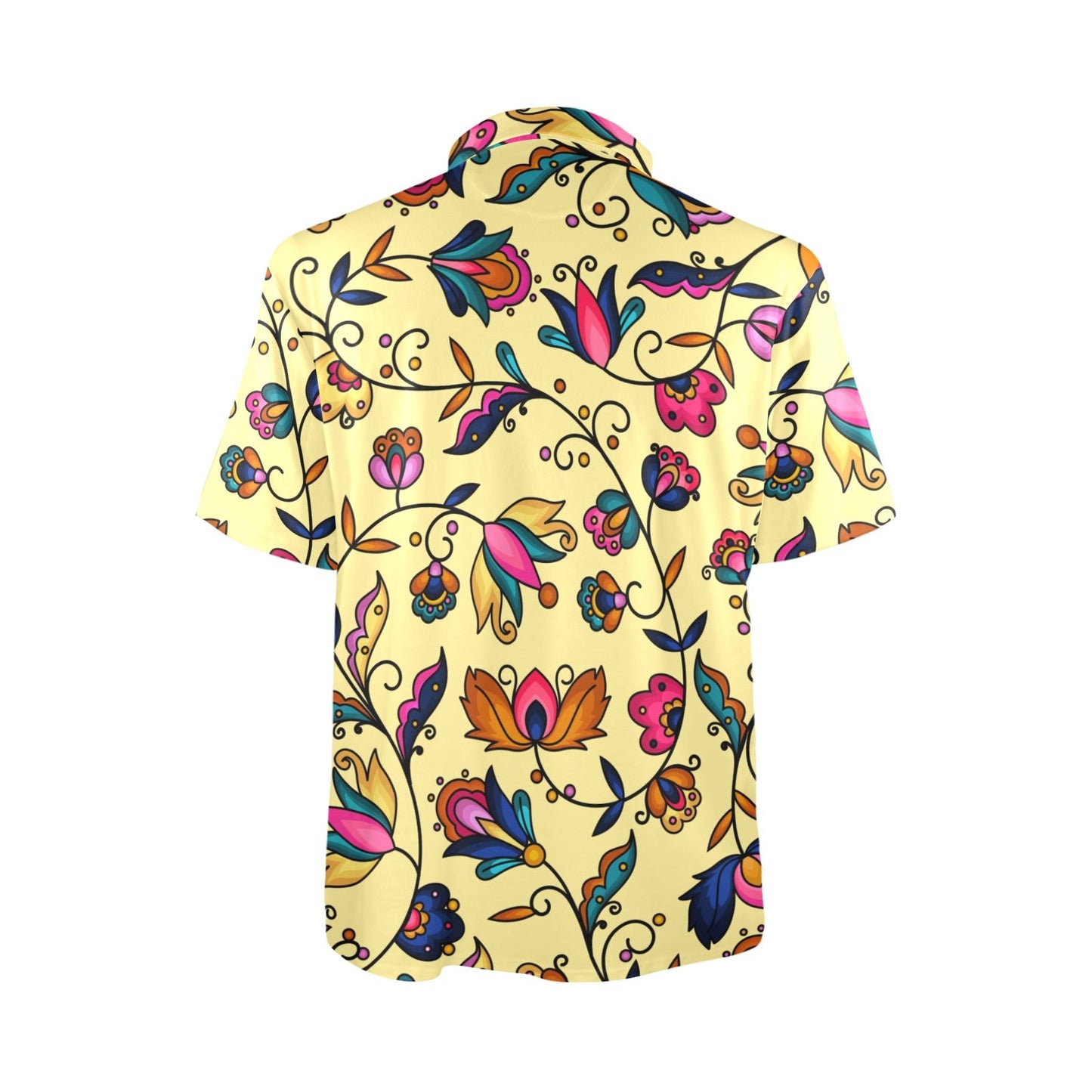 Copper Prairie Petals Yellow Polo Shirt