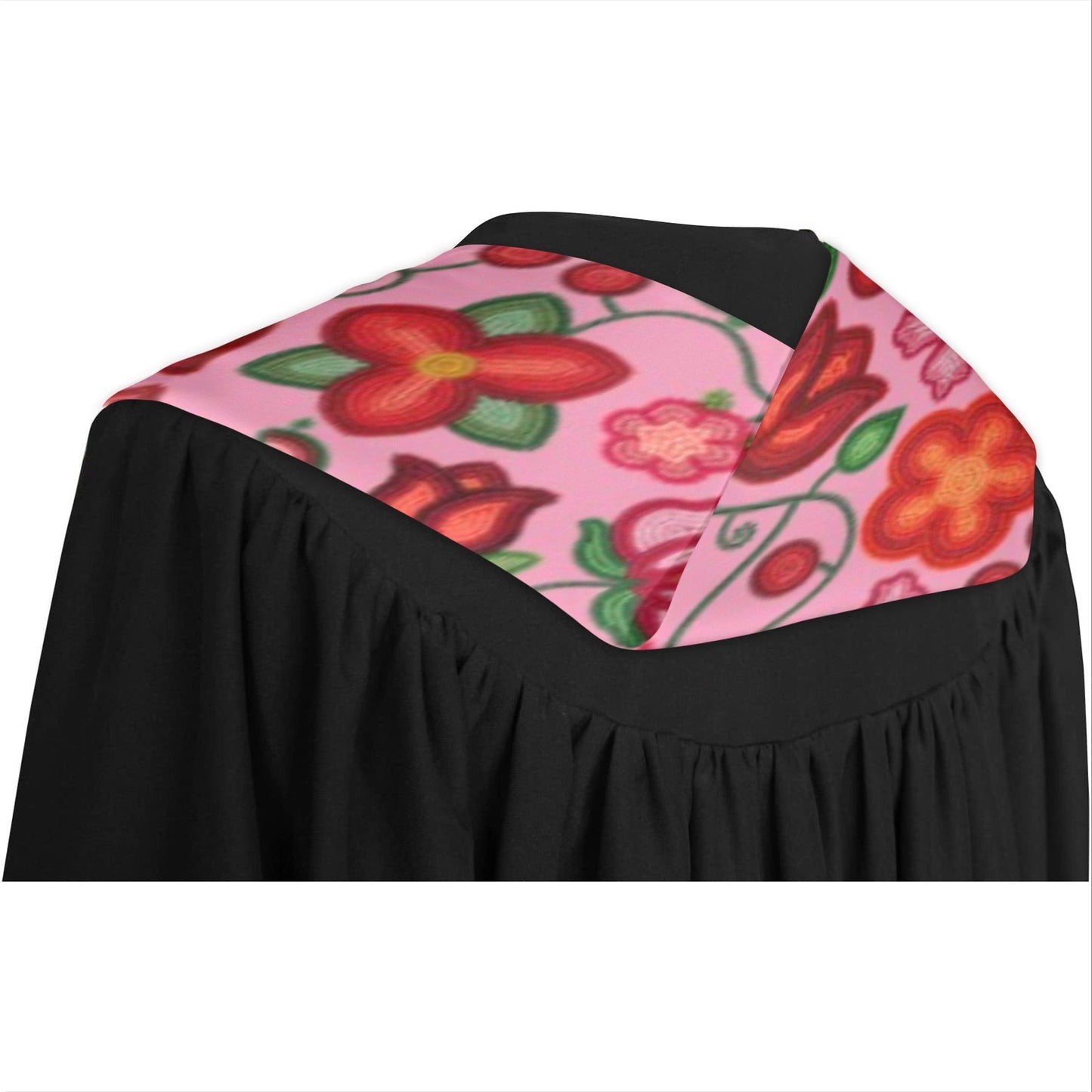 Rose Reverie Pink Graduation Stole