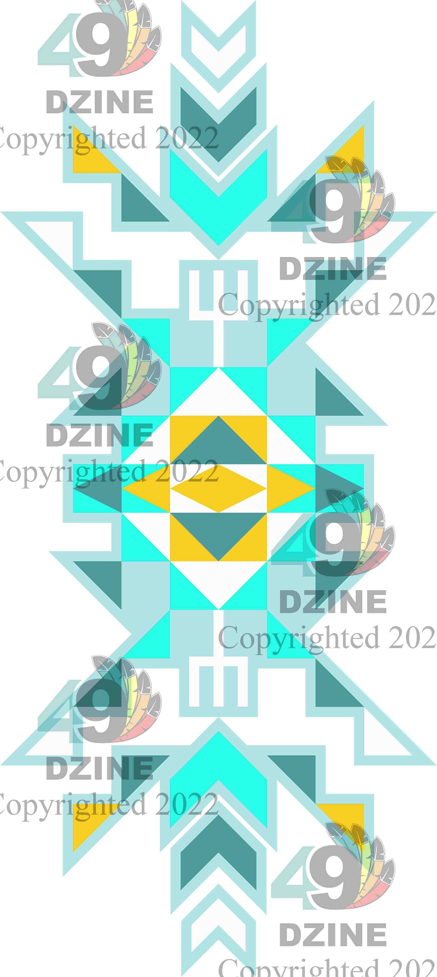 11-inch Geometric Transfer Geo Sunset Transfers 49 Dzine Sunset Geo Tiffany