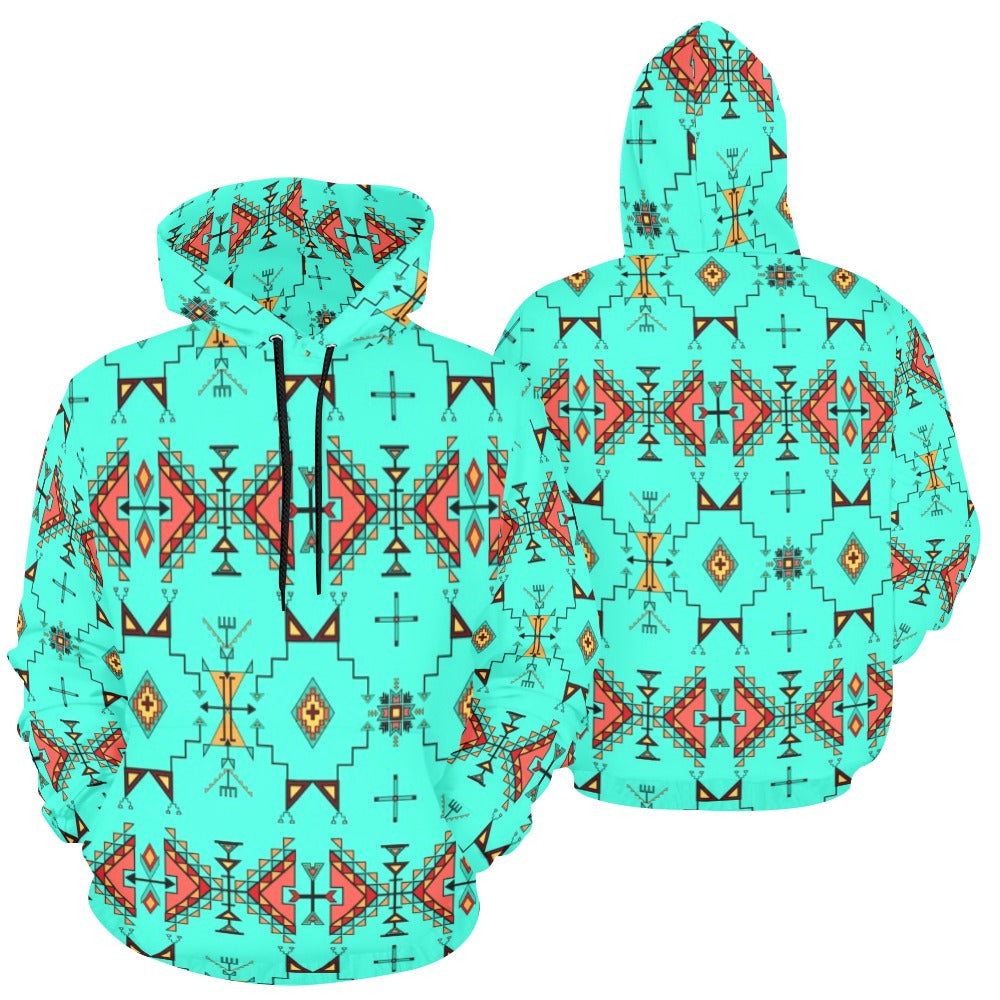Thunder Flight Turquoise Hoodie for Men