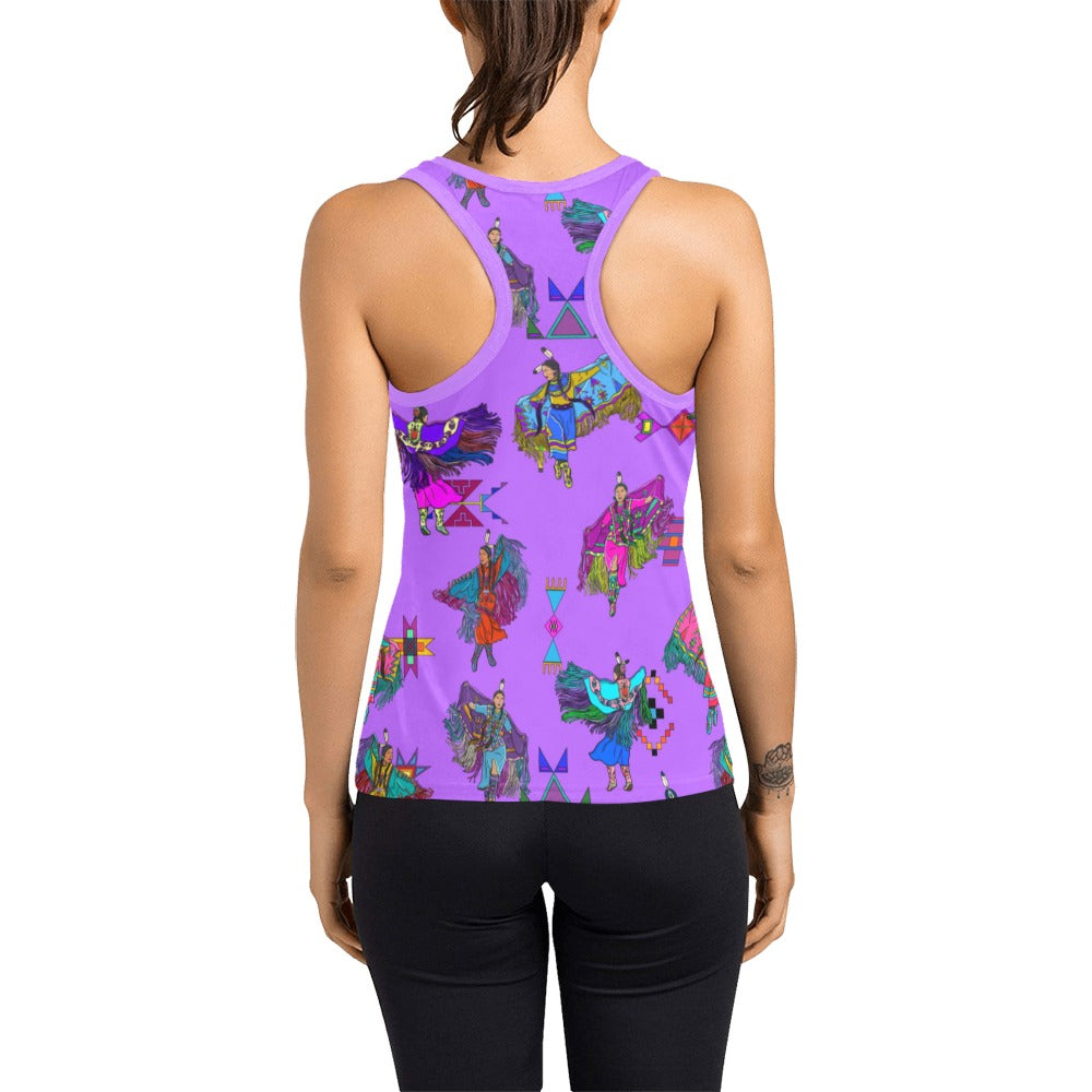 Women's Fancy Dancers Purple Women's Racerback Tank Top