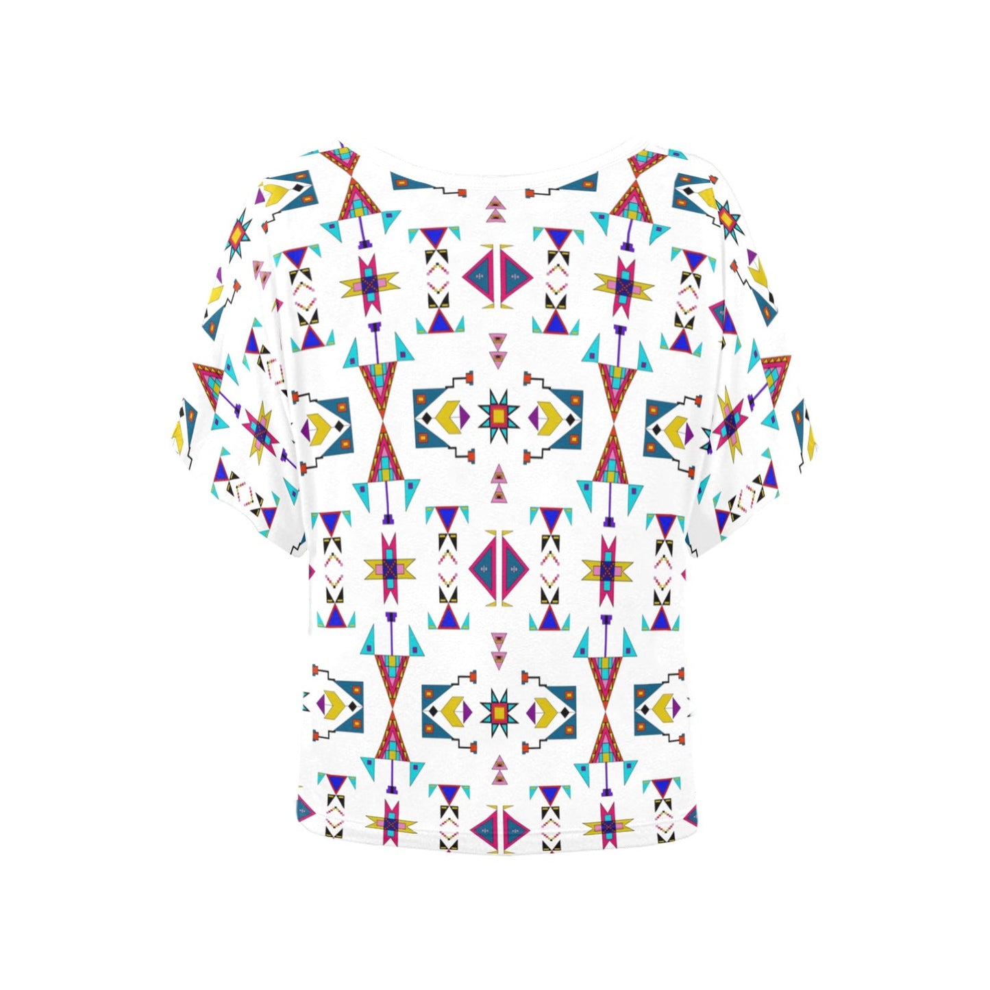 Enemy Territory White Women's Batwing-Sleeved Blouse T shirt