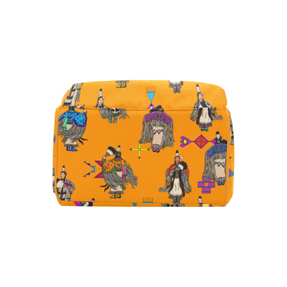 Women's Tradish Dancers Orange Multi-Function Diaper Backpack