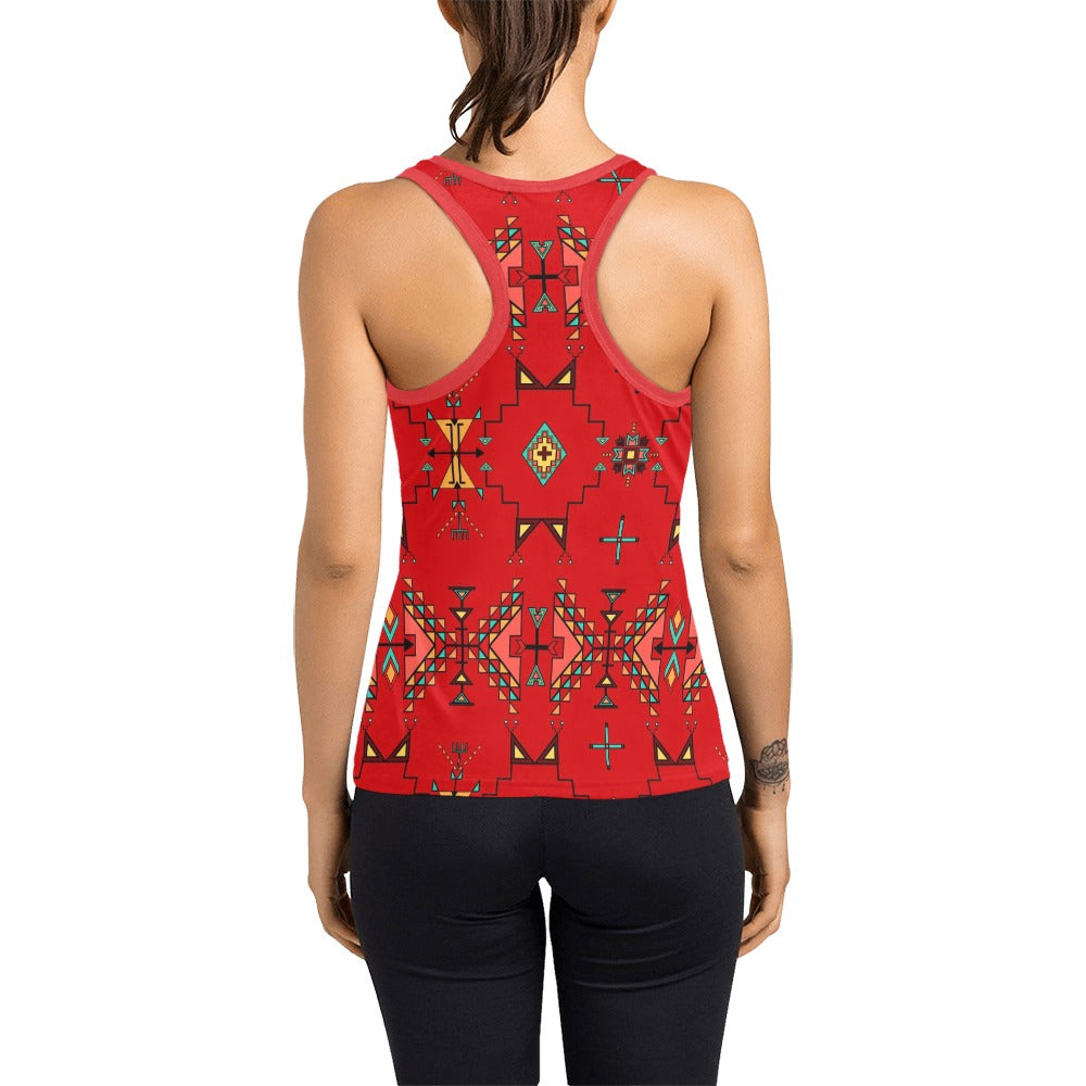 Thunder Flight Red Women's Racerback Tank Top