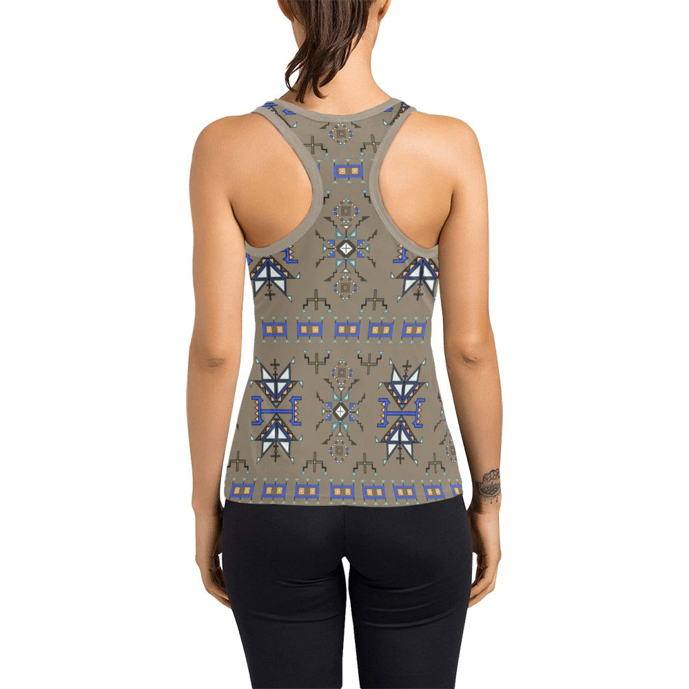 Eagle Strike Brown Women's Racerback Tank Top