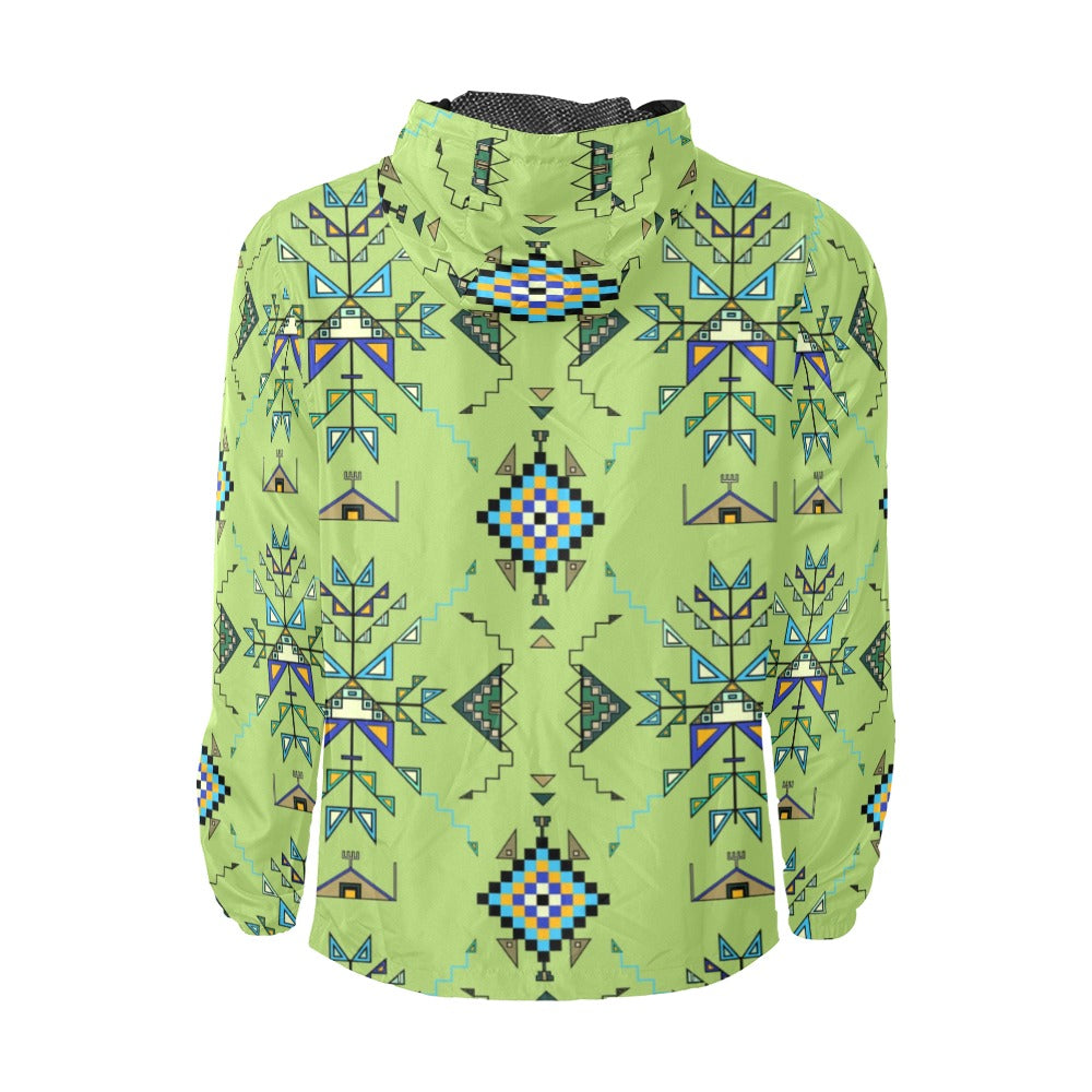 Bear Shield Green Men's Windbreaker