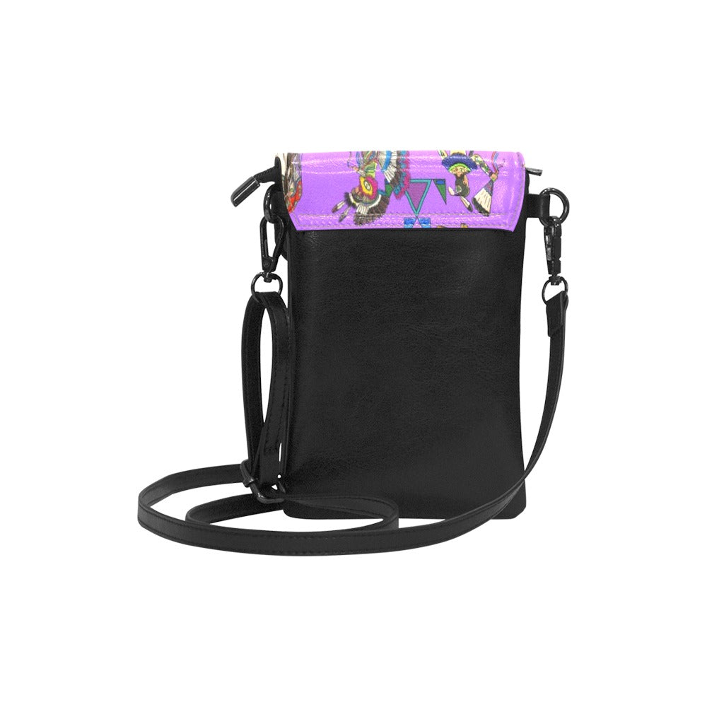 Grand Entry Dancers Purple Small Cell Phone Purse