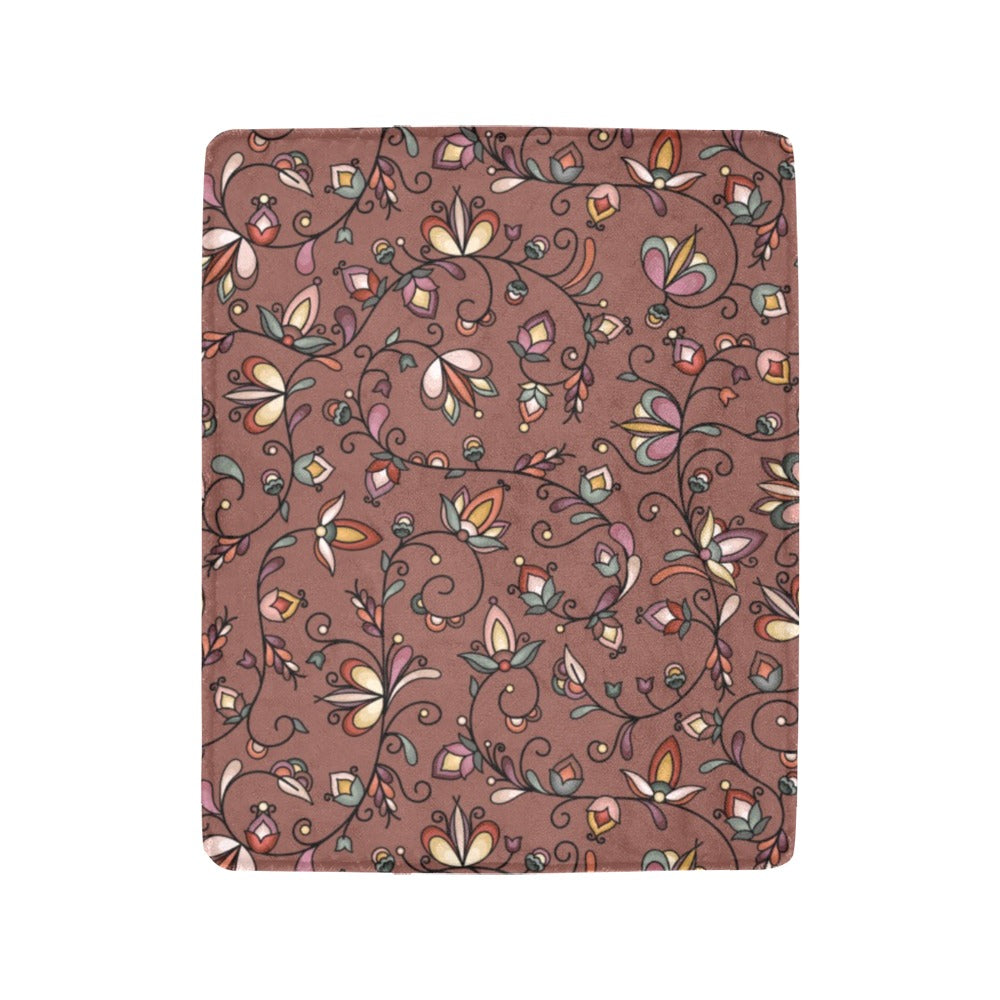 Burnt Sky Petals Small Micro Fleece Blanket