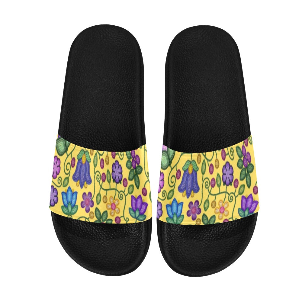 Bloom Uplift Yellow Slide Sandals by 49 Dzine