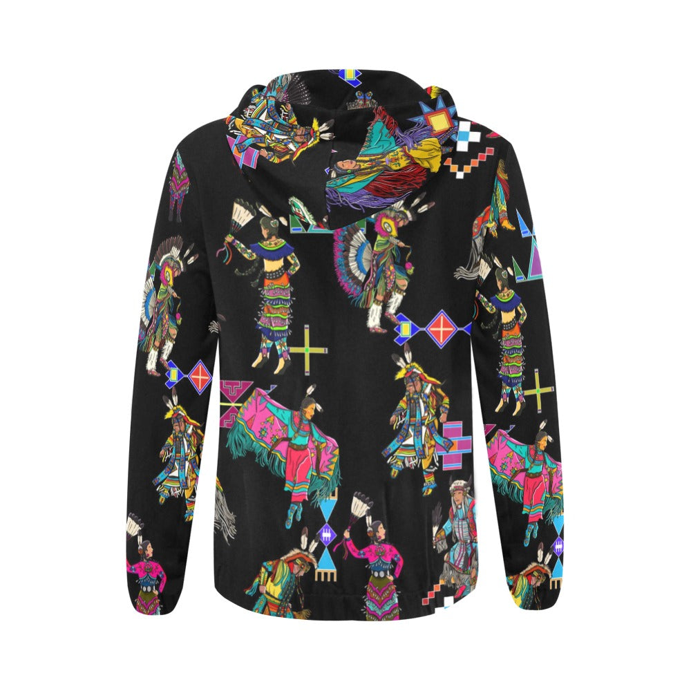 Grand Entry Dancers Black Full Zip Hoodie for Women