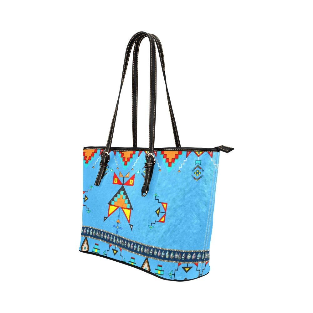 Sentinel of the Plains Turquoise Leather Tote